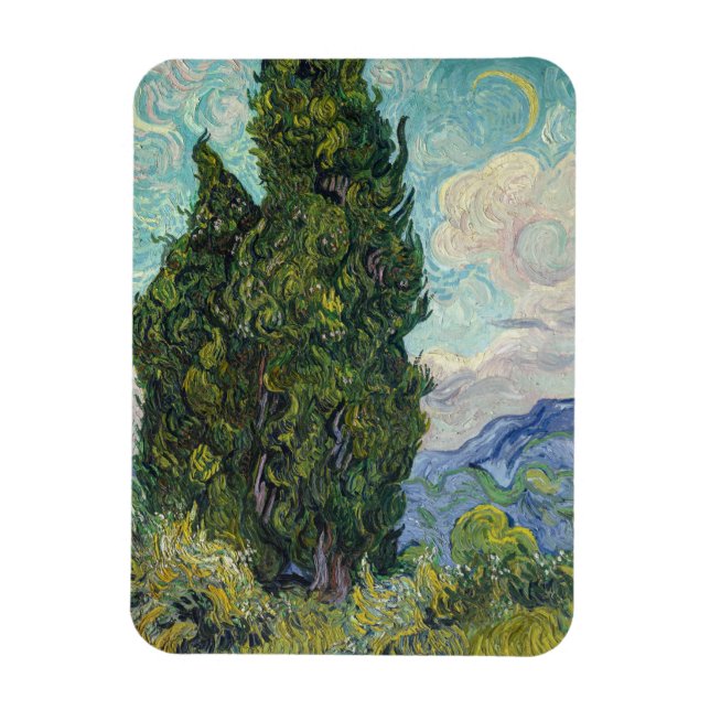 Imán Vincent van Gogh - Cipreses (Vertical)