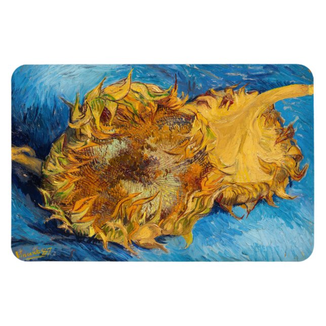 Imán Vincent van Gogh - Dos girasoles cortados (Horizontal)