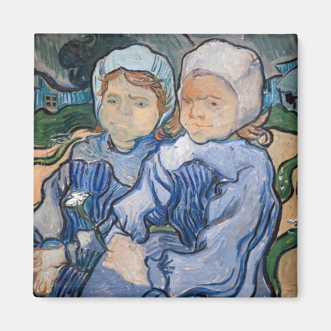 Imán Vincent van Gogh - Dos niñas pequeñas (Frente)