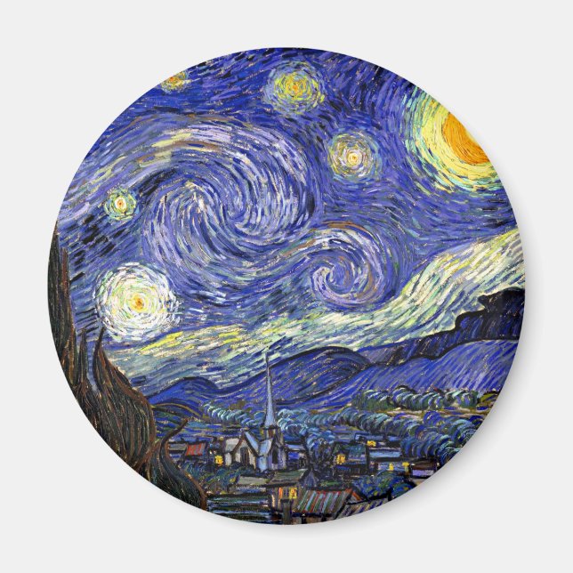 Imán Vincent Van Gogh - El Bella Artes de la Noche Star (Frente)