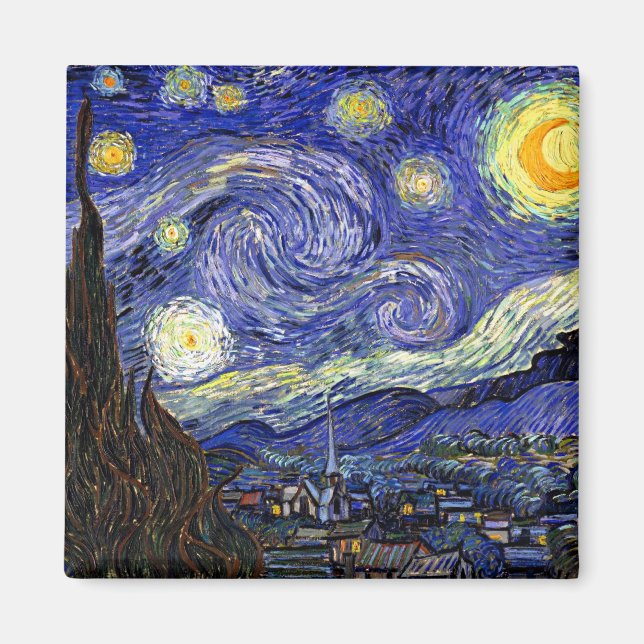Imán Vincent Van Gogh - El Bella Artes de la Noche Star (Frente)