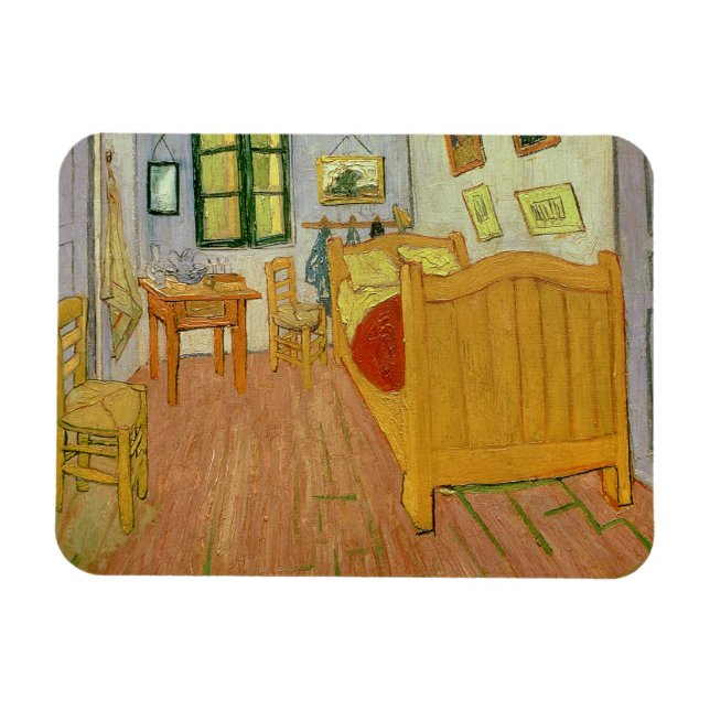 Imán Vincent van Gogh | El dormitorio, 1888 (Horizontal)