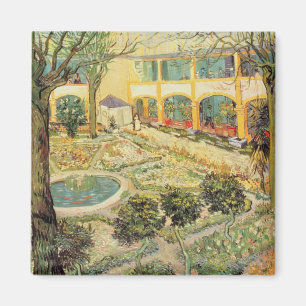 Imán Vincent van Gogh el   el jardín del asilo en Arle