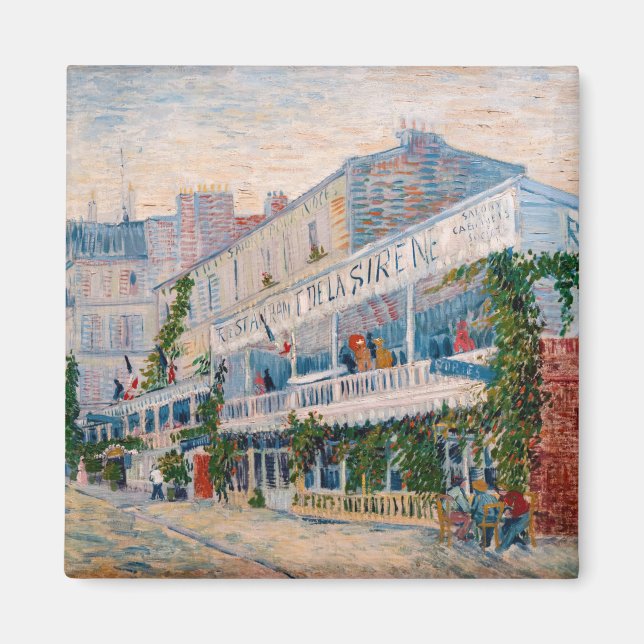 Imán Vincent van Gogh - El restaurante de la Sirene (Frente)