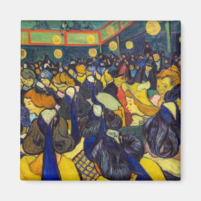 Imán Vincent van Gogh - El salón de baile de Arles (Frente)