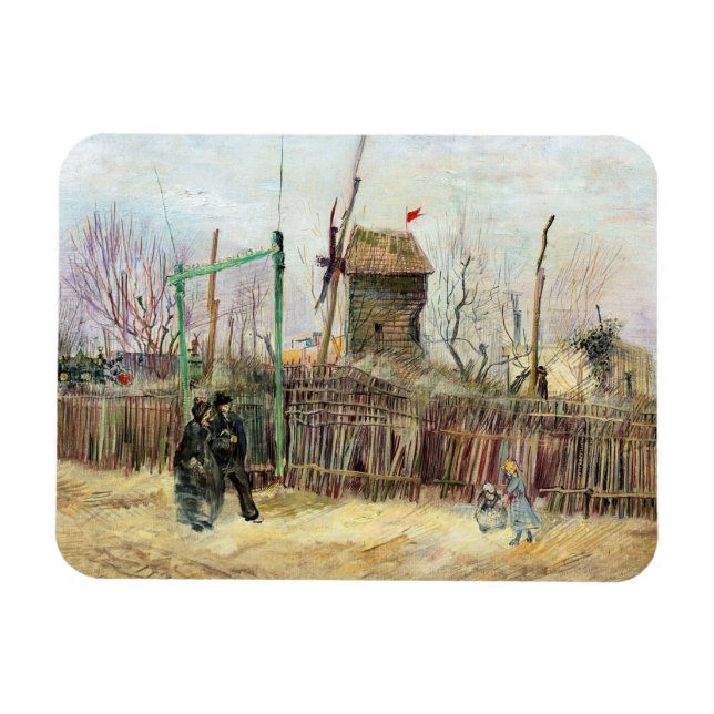 Imán Vincent van Gogh - Escena callejera en Montmartre (Horizontal)