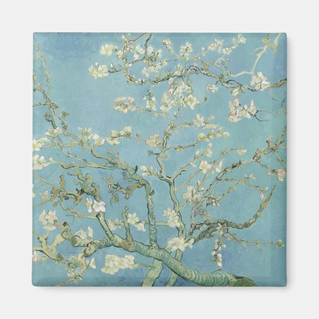 Imán Vincent van Gogh - Flor de almendra (Frente)