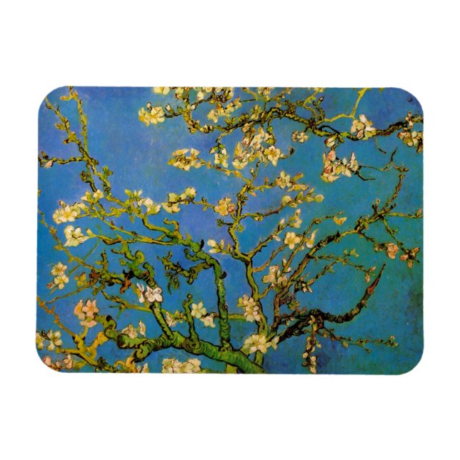 Imán Vincent van Gogh - Floreciente árbol de almendros (Horizontal)