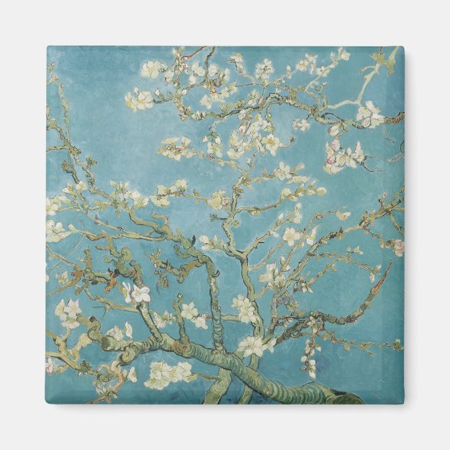 Imán vincent van gogh, flores de almendros (Frente)