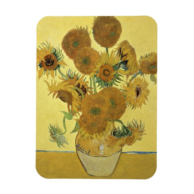 Imán Vincent van Gogh | Girasoles, 1888 (Vertical)