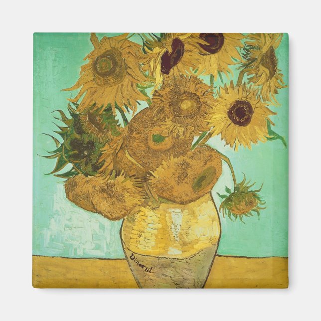 Imán Vincent van Gogh | Girasoles, 1888 (Frente)