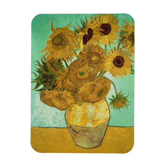 Imán Vincent van Gogh | Girasoles, 1888 (Vertical)