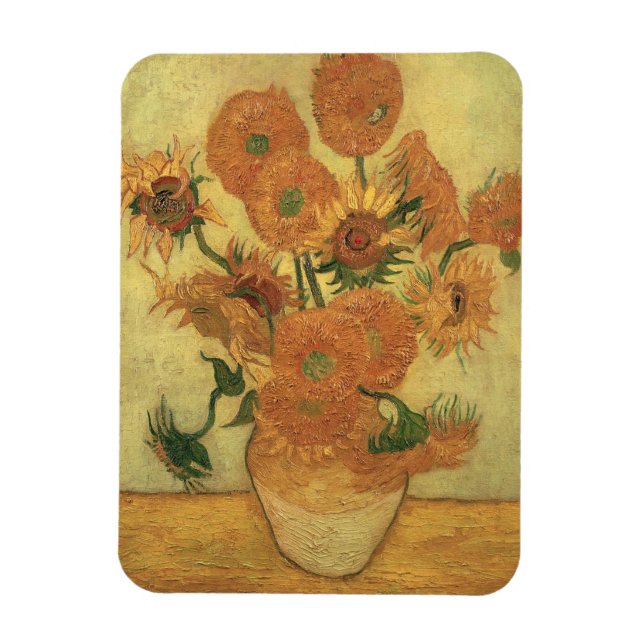 Imán Vincent van Gogh | Girasoles, 1889 (Vertical)