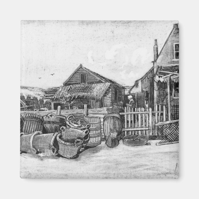 Imán Vincent van Gogh | Granero de secado de pescado, S (Frente)