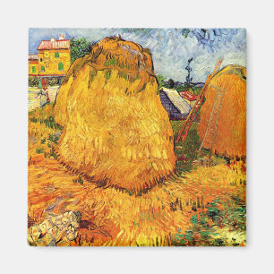 Imán Vincent Van Gogh - Haystacks en el Bella Artes de