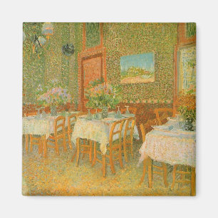 Imán Vincent van Gogh - Interior de un restaurante