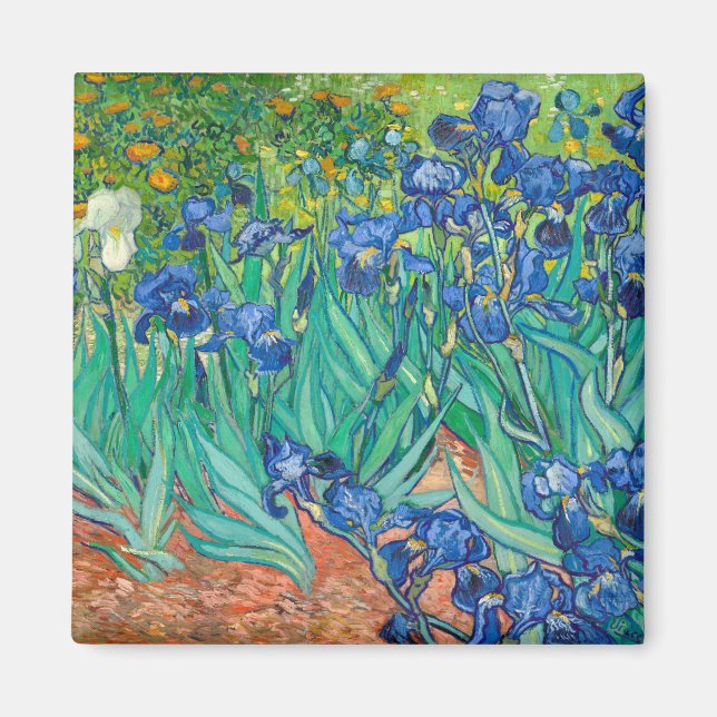 Imán Vincent Van Gogh Irises Bella Artes de cosecha flo (Frente)