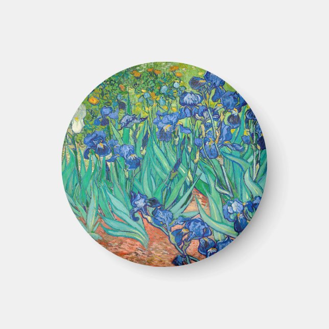 Imán Vincent Van Gogh Irises Bella Artes de cosecha flo (Frente)