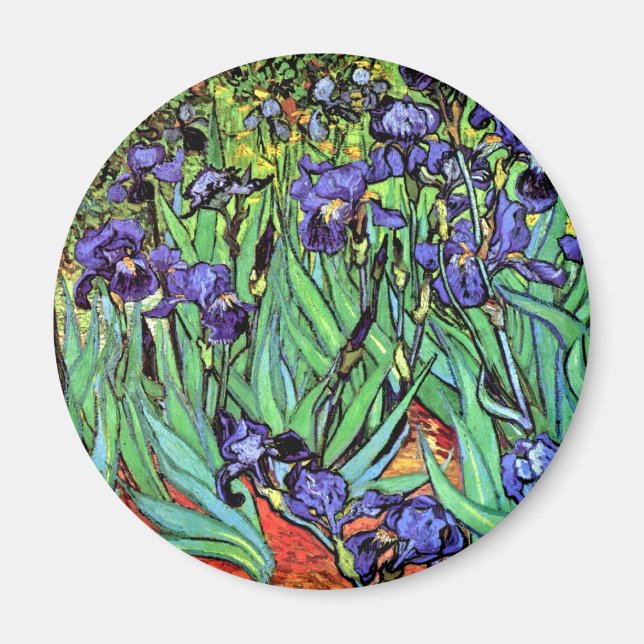 Imán Vincent Van Gogh - Irises - Bella Artes de los ama (Frente)