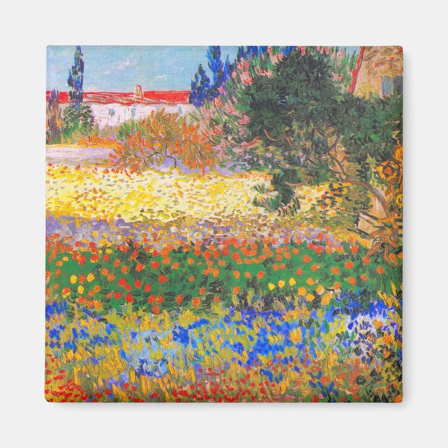 Imán Vincent Van Gogh Jardín Florido (Frente)
