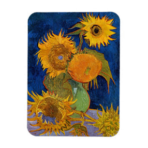 Imán Vincent van Gogh - Jarrón con cinco girasoles