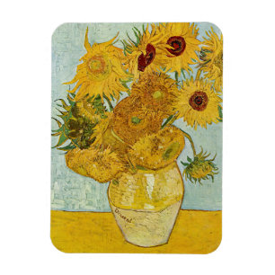 Imán Vincent Van Gogh - Jarrón con doce girasoles