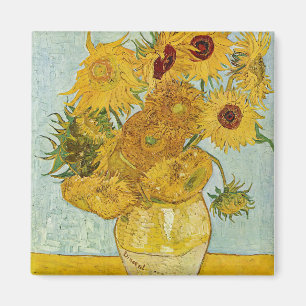 Imán Vincent Van Gogh - Jarrón con doce girasoles