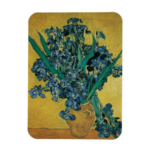 Imán Vincent van Gogh - Jarrón con Lirios Fondo Amarill