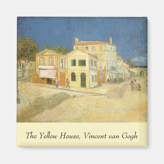 Imán Vincent van Gogh - La Casa Amarilla (La calle) (Frente)