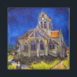 Imán Vincent van Gogh - La Iglesia de Auvers<br><div class="desc">Iglesia de Auvers / l'Eglise à Auvers-sur-oise por Vincent Van Gogh en 1890</div>