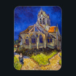 Imán Vincent van Gogh - La Iglesia de Auvers<br><div class="desc">Iglesia de Auvers / l'Eglise à Auvers-sur-oise por Vincent Van Gogh en 1890</div>