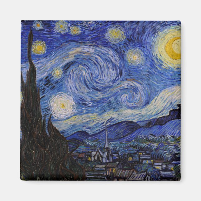 Imán Vincent Van Gogh - La noche estrellada (Frente)