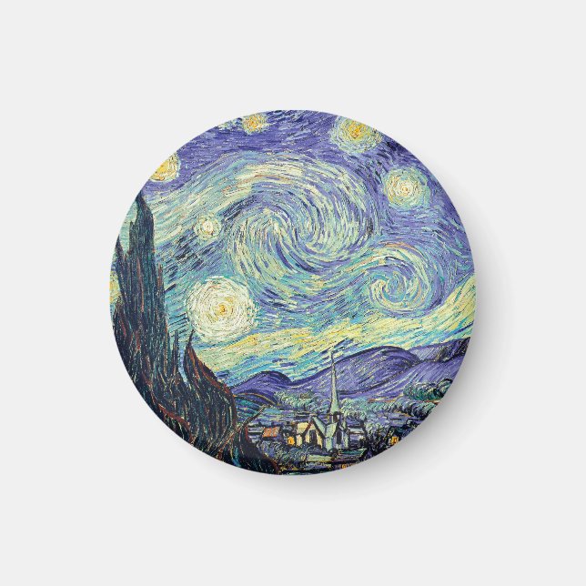 Imán Vincent Van Gogh La Noche Estrellada   (Frente)
