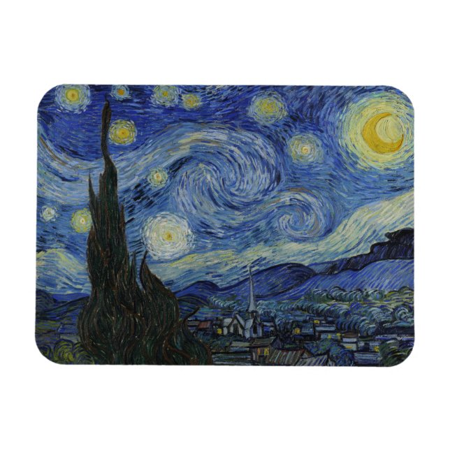 Imán Vincent Van Gogh, La Noche Starry (Horizontal)