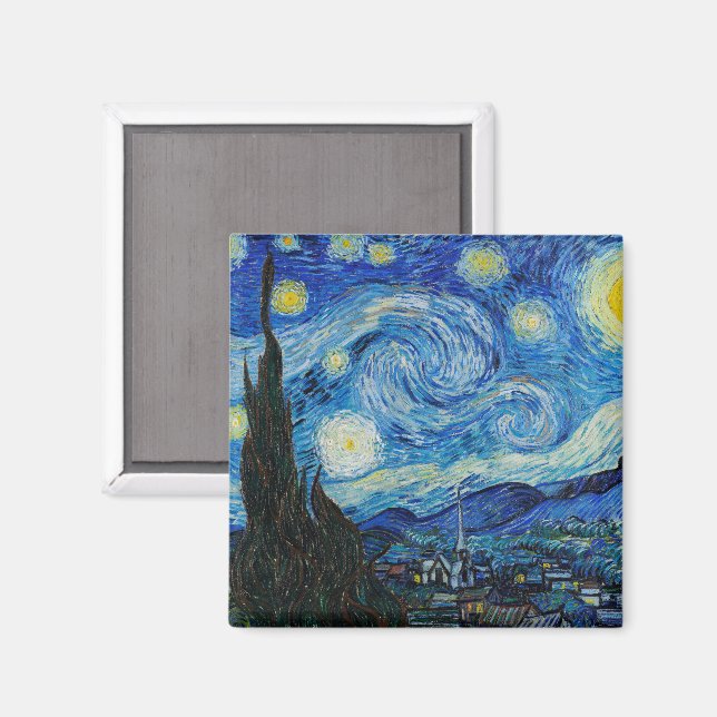 Imán Vincent Van Gogh La Noche Starry (Anverso/Reverso)