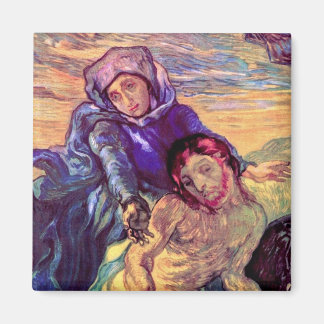 Imán Vincent Van Gogh - La Piedad - Jesús y la Virgen M