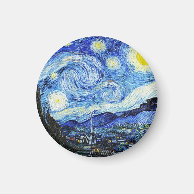 Imán Vincent Van Gogh, La pintura La noche estrellada (Frente)