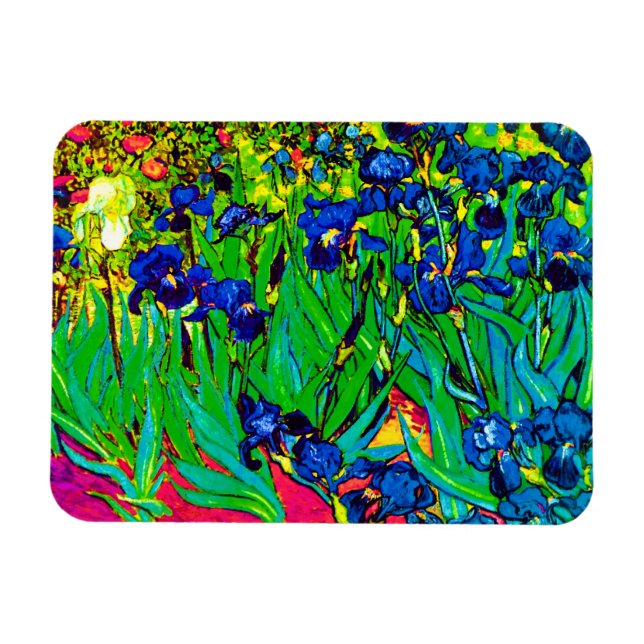 Imán Vincent Van Gogh - Lirios - Amante de las Flores A (Horizontal)