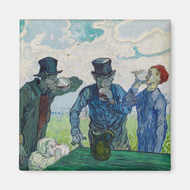 Imán Vincent van Gogh - Los bebedores, después de Daumi (Frente)