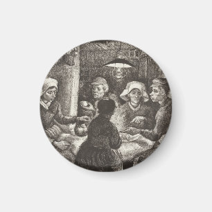 Imán Vincent Van Gogh Los comedores de patatas litograf