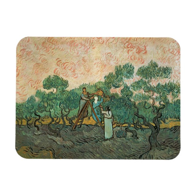 Imán Vincent van Gogh | Los recolectores de aceitunas,  (Horizontal)
