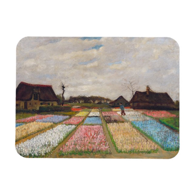 Imán Vincent van Gogh - Macizos de flores en Holanda (Horizontal)