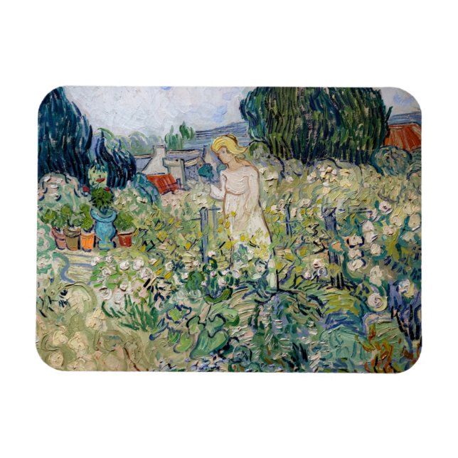 Imán Vincent van Gogh - Miss Gachet en su jardín (Horizontal)