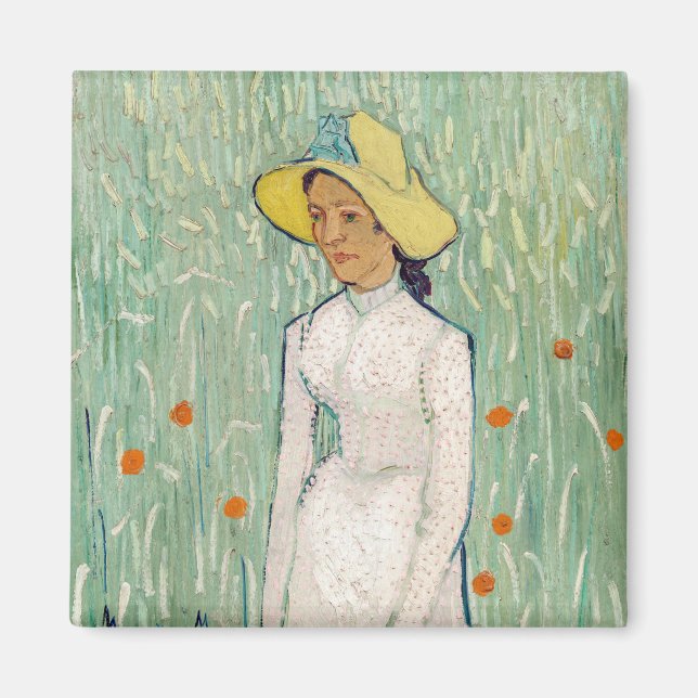 Imán Vincent van Gogh - Muchacha de Blanco (Frente)