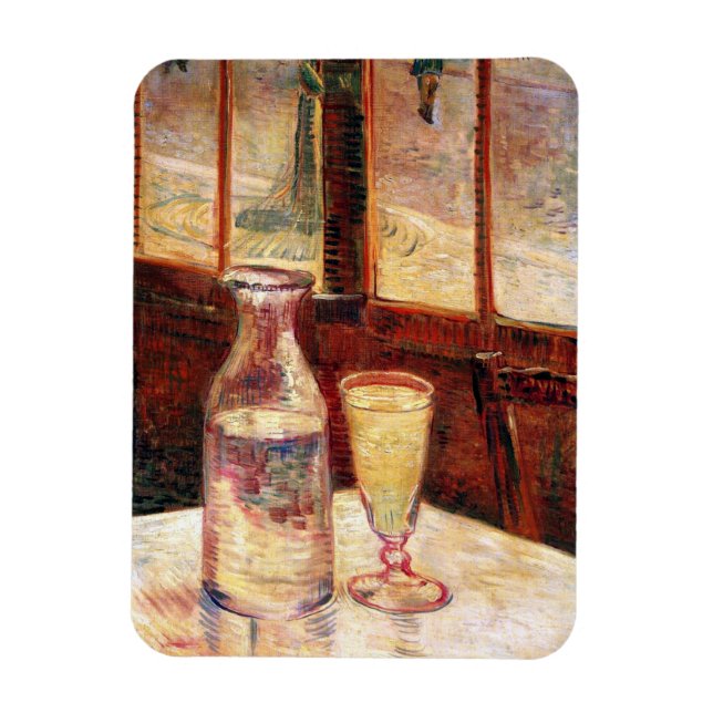 Imán Vincent Van Gogh - Naturaleza muerta con absenta (Vertical)
