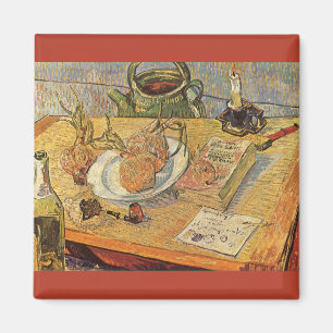 Imán Vincent van Gogh - Naturaleza muerta con tablero d