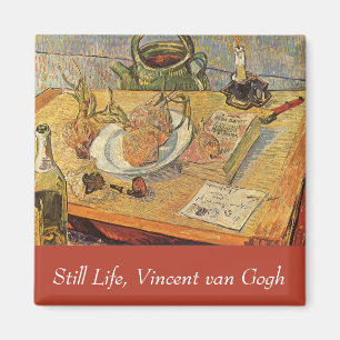 Imán Vincent van Gogh - Naturaleza muerta con tablero d