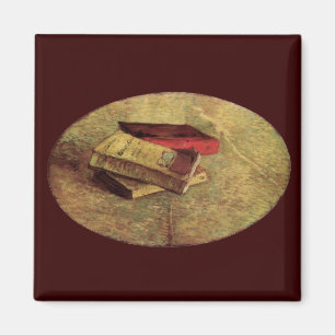 Imán Vincent van Gogh - Naturaleza muerta con tres libr