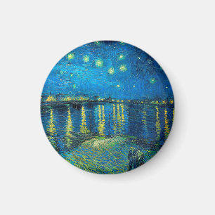 Imán Vincent Van Gogh Noche estrellada sobre el Ródano