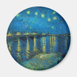 Imán Vincent Van Gogh Noche estrellada sobre el Ródano
